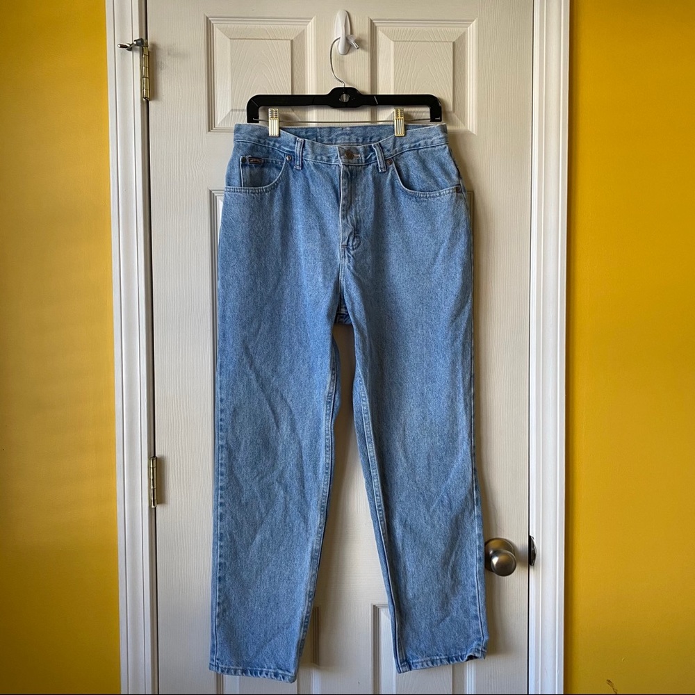 Vintage riders light wash denim mom jeans